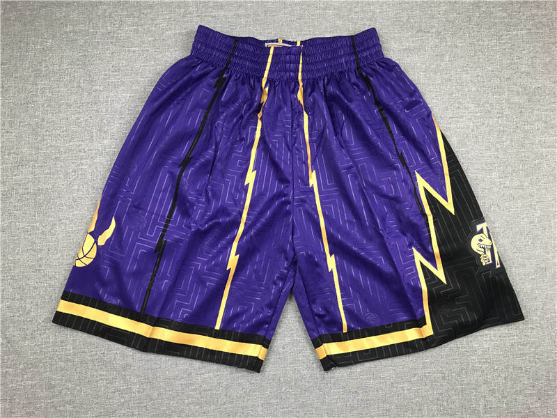 Raptors Purple Stitched Shorts