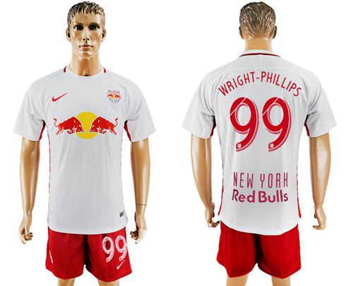 Red Bull 99 Wright Phillips White Home Soccer Club Jersey