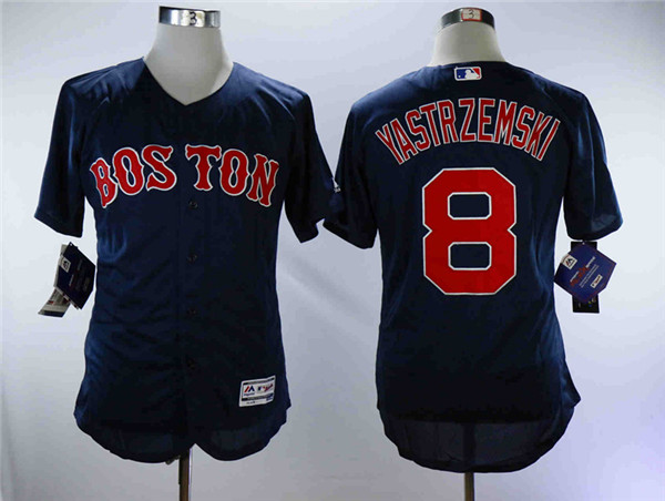 Red Sox 8 Carl Yastrzemski Navy Flexbase Jersey