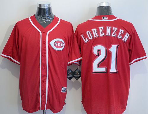 Reds 21 Michael Lorenzen Red New Cool Base Stitched MLB Jersey