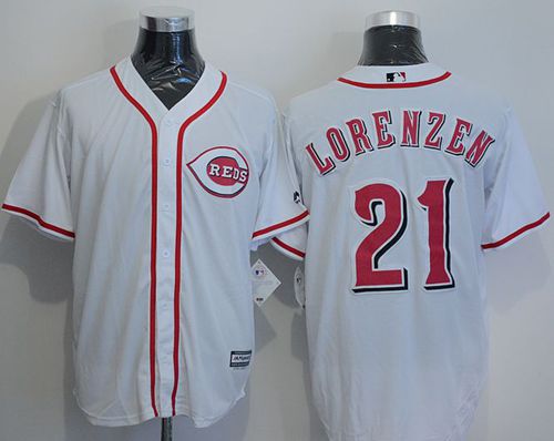 Reds 21 Michael Lorenzen White New Cool Base Stitched MLB Jersey