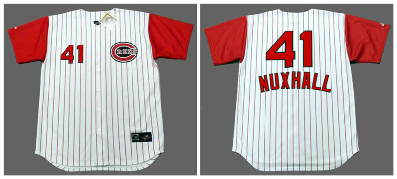 Reds 41 Joe Nuxhall White 1960 Throwback Jersey