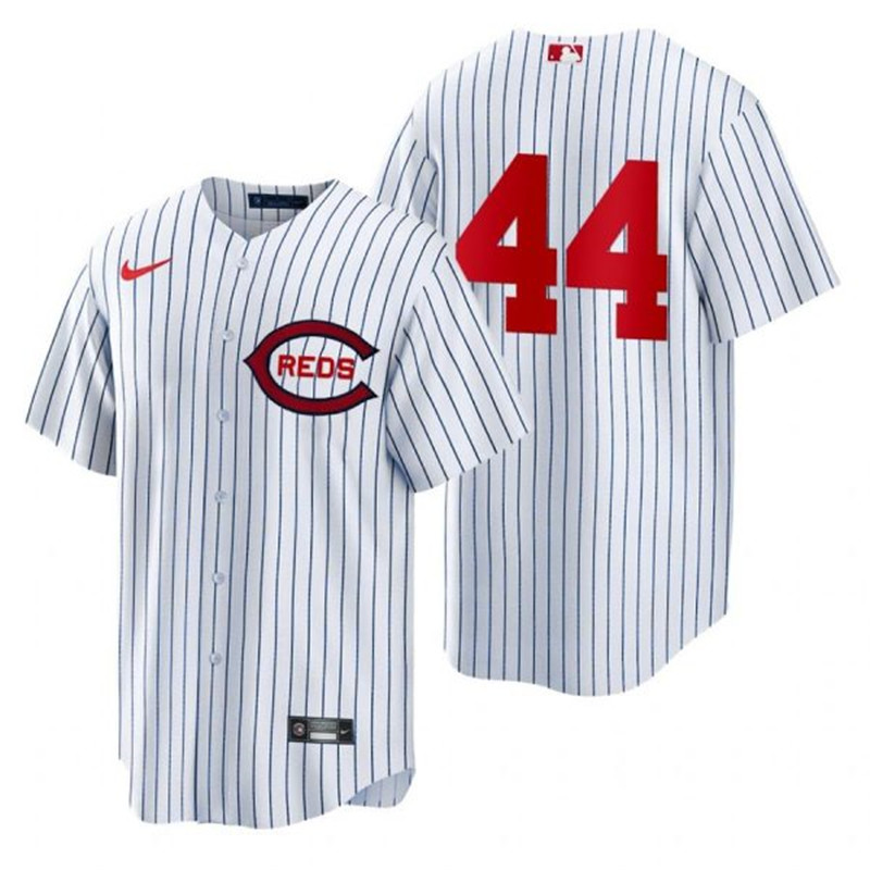 Reds 44 Aristides Aquino White Nike 2022 Field of Dreams Cool Base Jersey