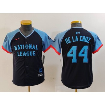 Reds 44 De La Cruz Black 2024 All Star Nike Cool Base Youth Jersey