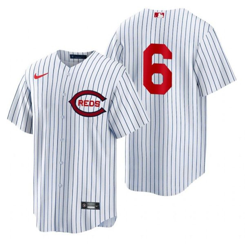 Reds 6 Jonathan India White Nike 2022 Field of Dreams Cool Base Jersey
