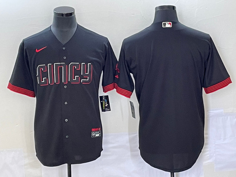 Reds Blank Black Nike 2023 City Connect Cool Base Jersey
