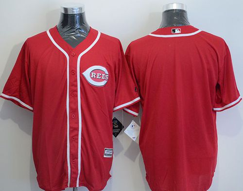Reds Blank Red New Cool Base Stitched MLB Jersey
