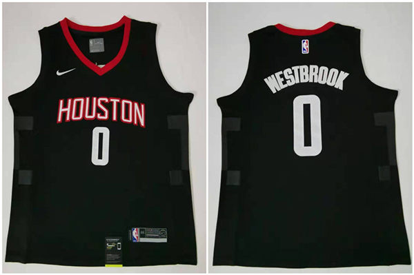 Rockets 0 Russell Westbrook Black Nike Swingman Jersey