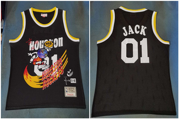 Rockets 01 Jack Black Travis Scott Mitchell Ness Bleacher Report Jersey