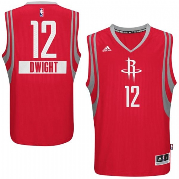 Houston Rockets #12 Dwight Howard 2014 15 Christmas Day Big Logo Swingman Red Jersey