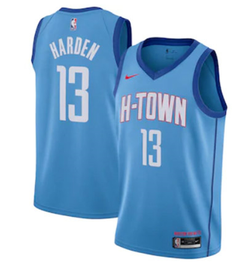 Rockets 13 James Harden Blue 2020 21 City Edition Nike Swingman Jerseys