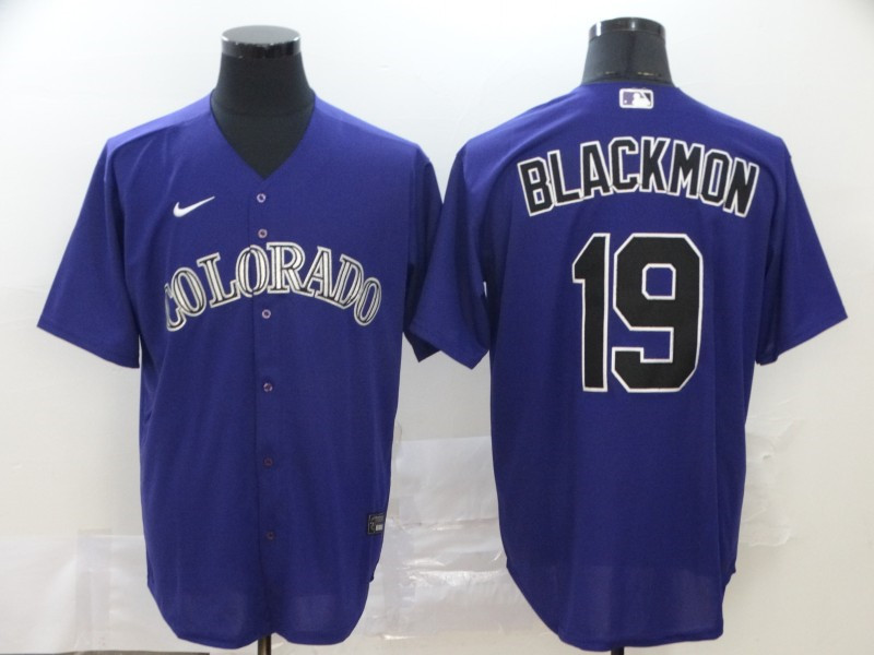 Rockies 19 Charlie Blackmon Purple 2020 Nike Cool Base Jersey