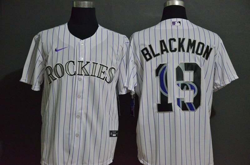 Rockies 19 Charlie Blackmon White 2020 Nike Cool Base Fashion Jersey