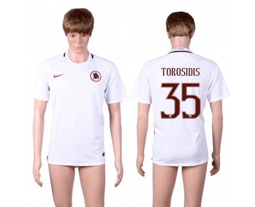 Roma 35 Torosidis Away Soccer Club Jersey