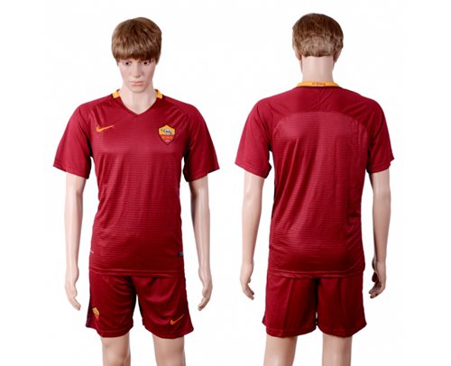 Roma Blank Red Home Soccer Club Jersey