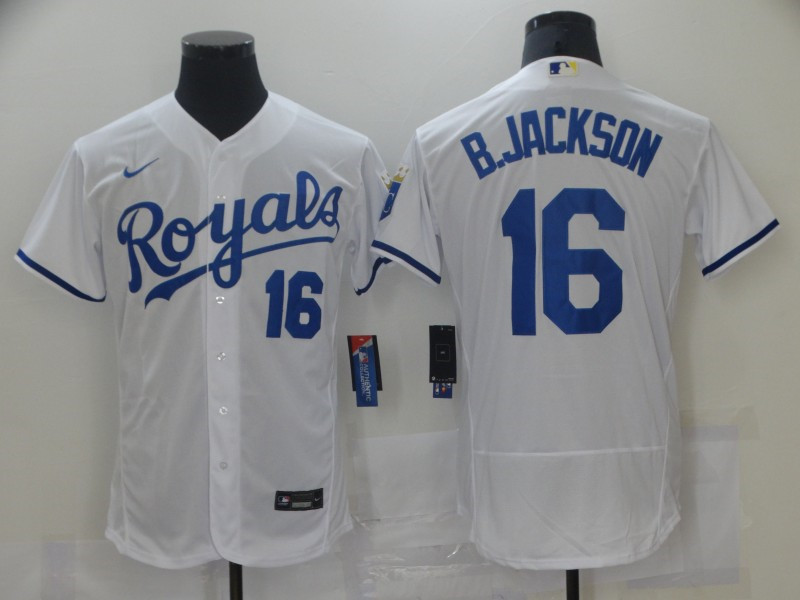 Royals 16 Andrew Benintendi White Nike Flexbase Jersey