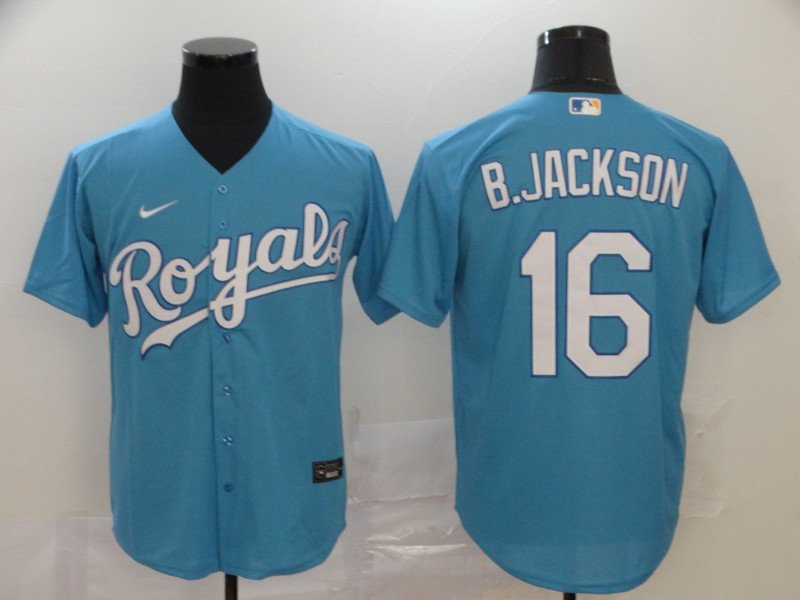 Royals 16 Bo Jackson Blue 2020 Nike Cool Base Jersey