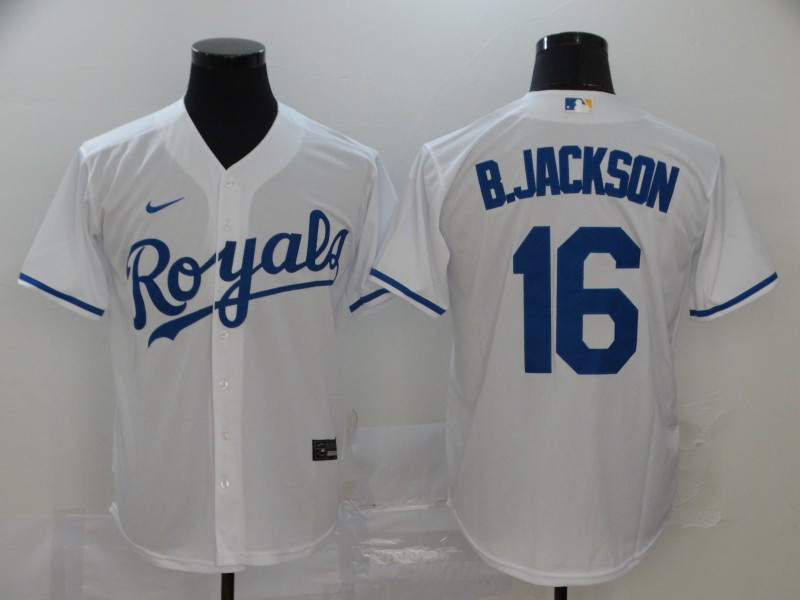 Royals 16 Bo Jackson White 2020 Nike Cool Base Jersey