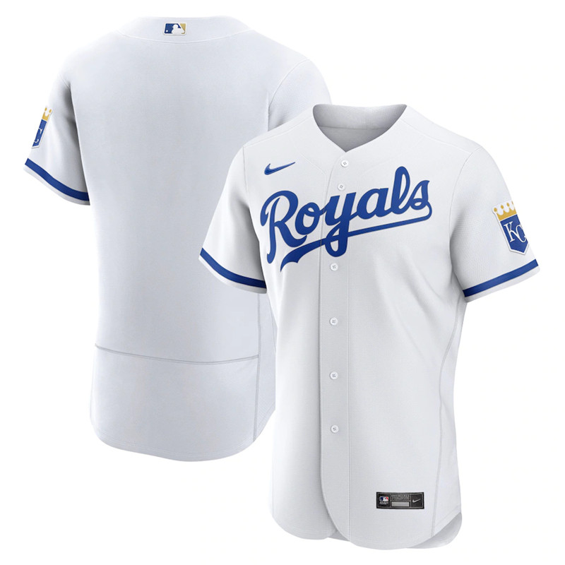 Royals Blank White Nike 2022 Alternate Flexbase Jersey