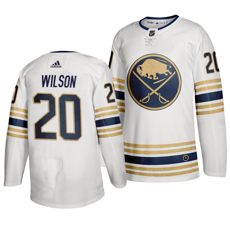 Sabres 20 Scott Wilson White 50th anniversary Adidas Jersey