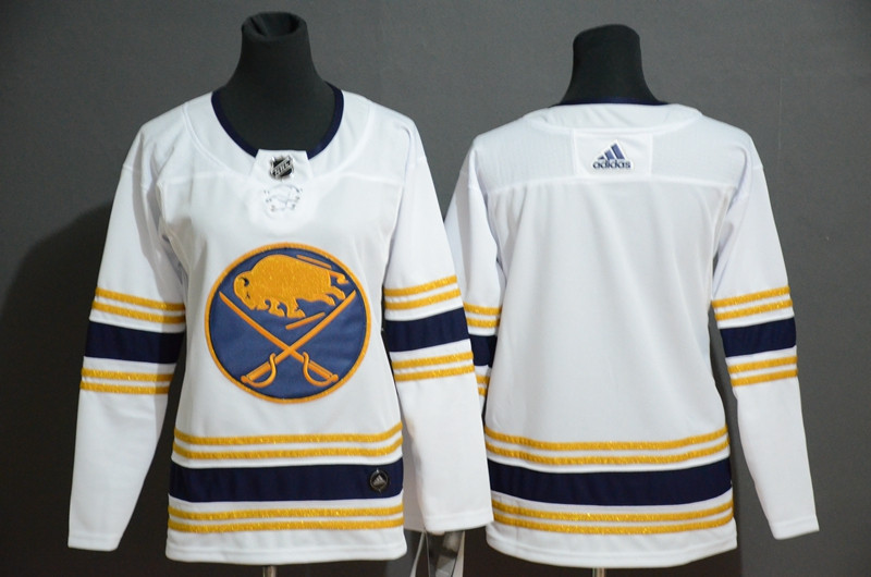 Sabres Black White Women 50th anniversary Adidas Jersey