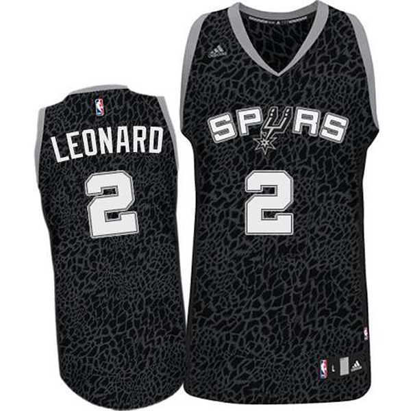 San Antonio Spurs #2 Kawhi Leonard Crazy Light Leopard Swingman Jersey