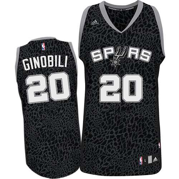 San Antonio Spurs #20 Manu Ginobili Crazy Light Leopard Swingman Jersey