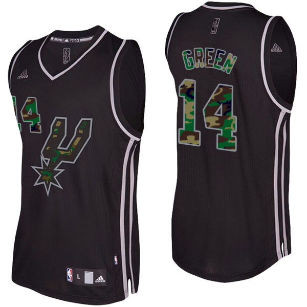 San Antonio Spurs Danny Green Camo Fashion Swingman Black Jersey