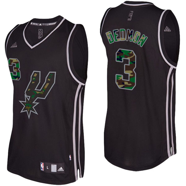 San Antonio Spurs Dewayne Dedmon Camo Fashion Swingman Black Jersey