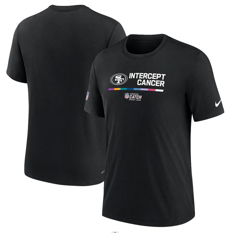 San Francisco 49ers Nike 2022 NFL Crucial Catch Performance T Shirt Black