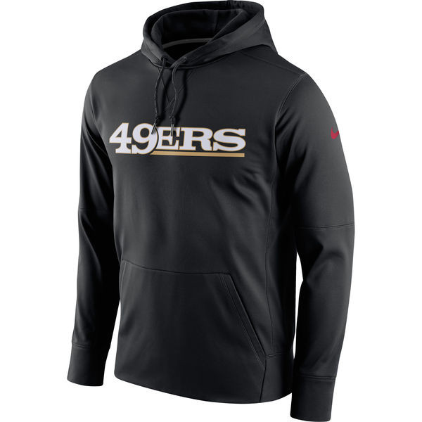 San Francisco 49ers  Circuit Wordmark Essential Performance Pullover Hoodie Black