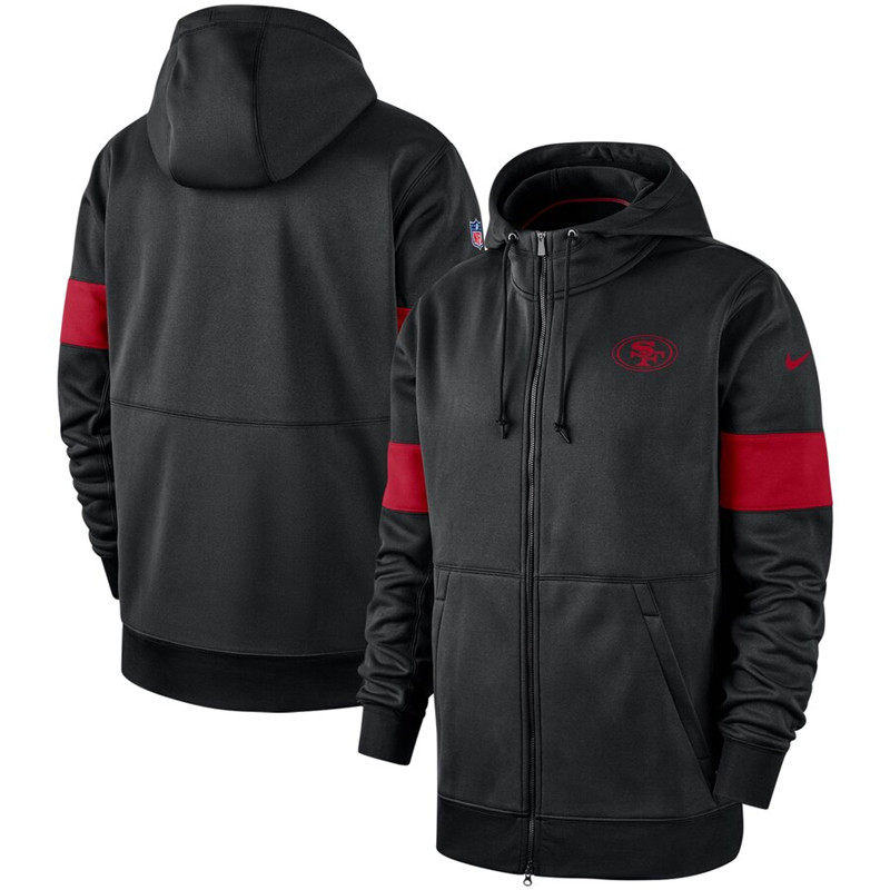 San Francisco 49ers Nike Sideline Performance Full Zip Hoodie Black