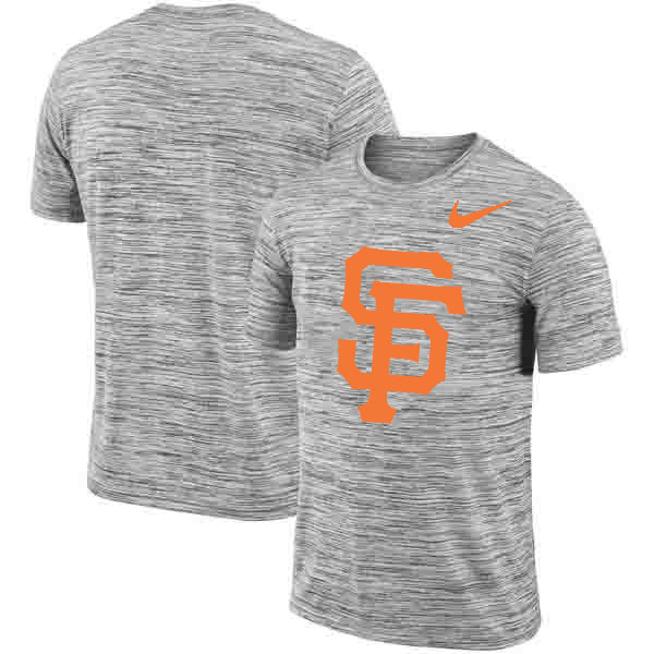 San Francisco Giants  Heathered Black Sideline Legend Velocity Travel Performance T Shirt