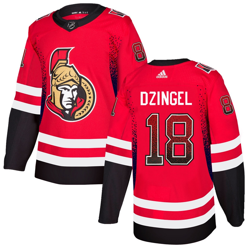 Senators 18 Ryan Dzingel Red Drift Fashion  Jersey