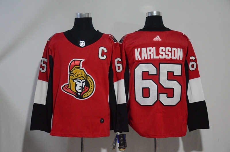 Senators 65 Erik Karlsson Red  Jersey