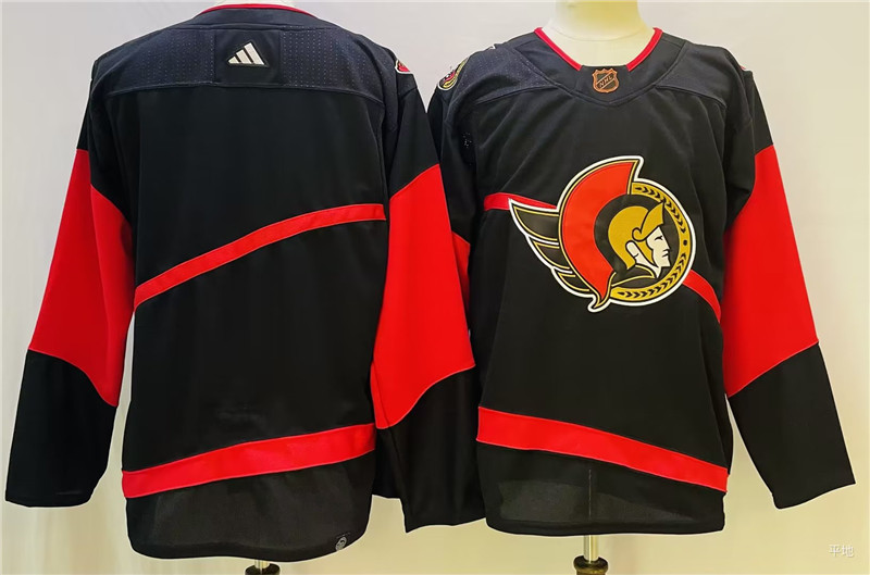 Senators Blank Black Reverse Retro Adidas Jersey