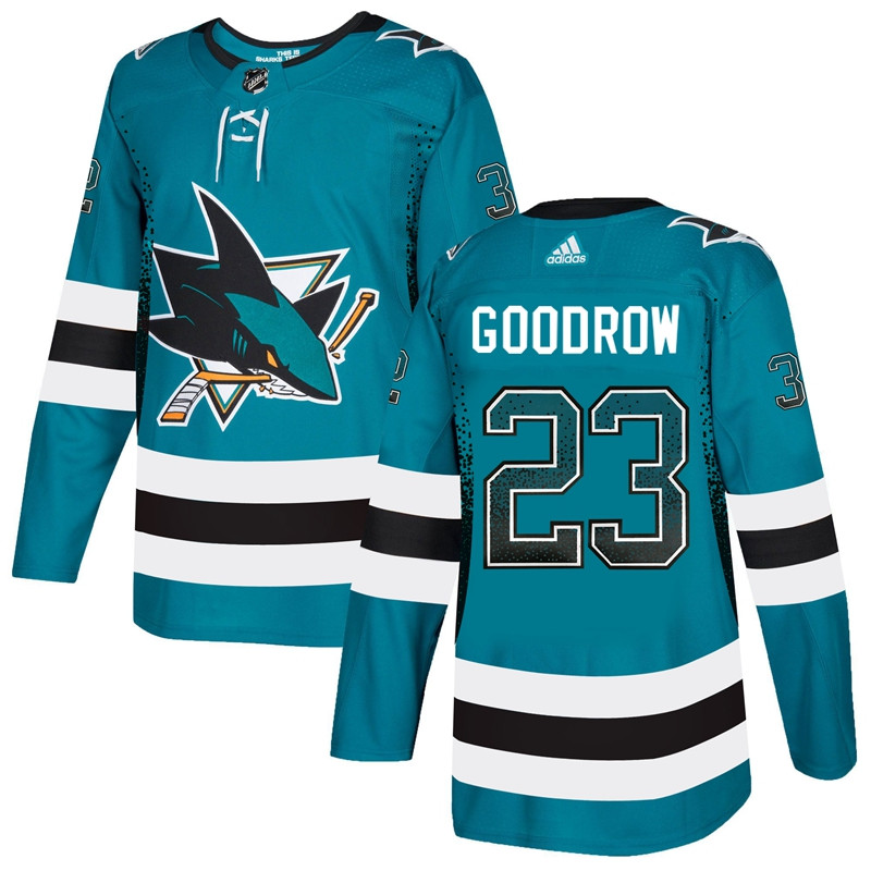 Sharks 23 Barclay Goodrow Teal Drift Fashion  Jersey