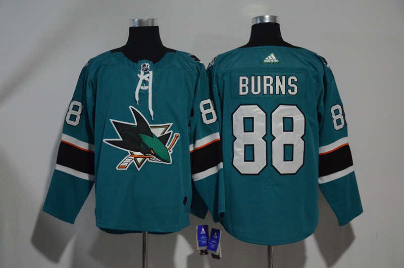 Sharks 88 Brent Burns Teal  Jersey