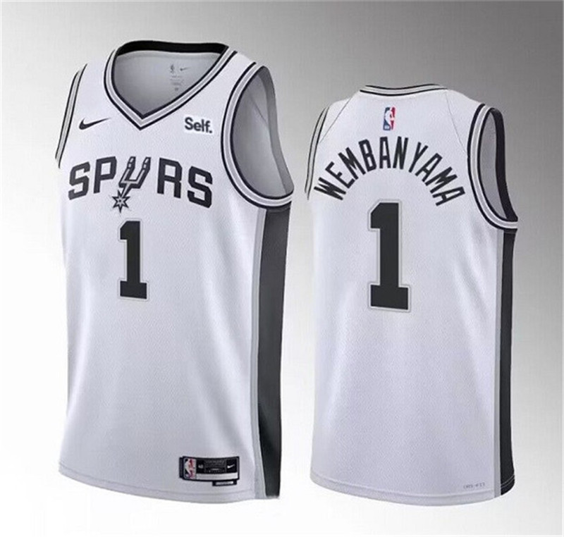 Spurs 1 Victor Wembanyama White Nike 2022 23 Association Edition Swingman Jersey