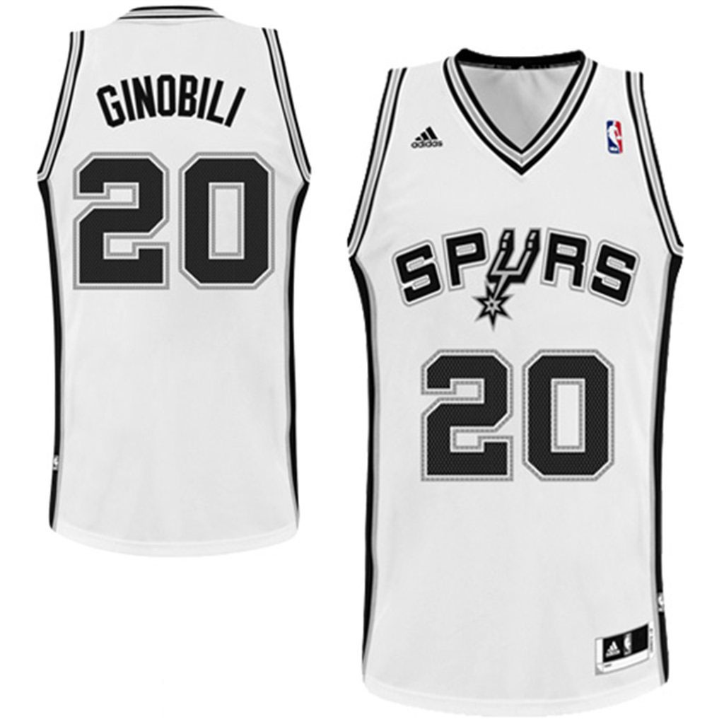 San Antonio Spurs #20 Manu Ginobili Revolution 30 White Swingman Jersey