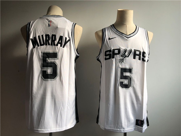 Spurs 5 Dejounte Murray White  Swingman Jersey