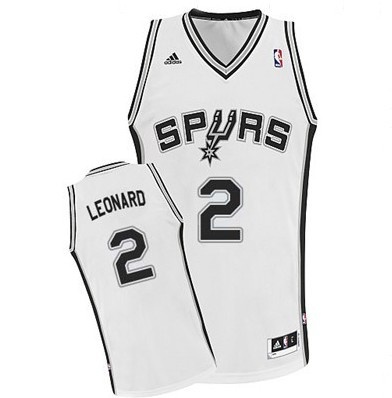 San Antonio Spurs #2 Kawhi Leonard Revolution 30 Swingman Home White Jersey