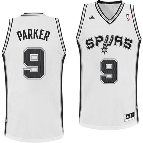 San Antonio Spurs #9 Tony Parker Revolution 30 Swingman White Jersey