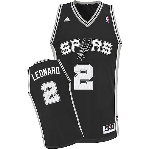 San Antonio Spurs #2 Kawhi Leonard Revolution 30 Swingman Road Black Jersey