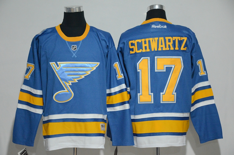 St Louis Blues 17 Jaden Schwartz Authentic Blue 2017 Winter Classic NHL Jersey