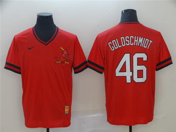 St. Louis Cardinals 46 Paul Goldschmidt Red Throwback Jersey