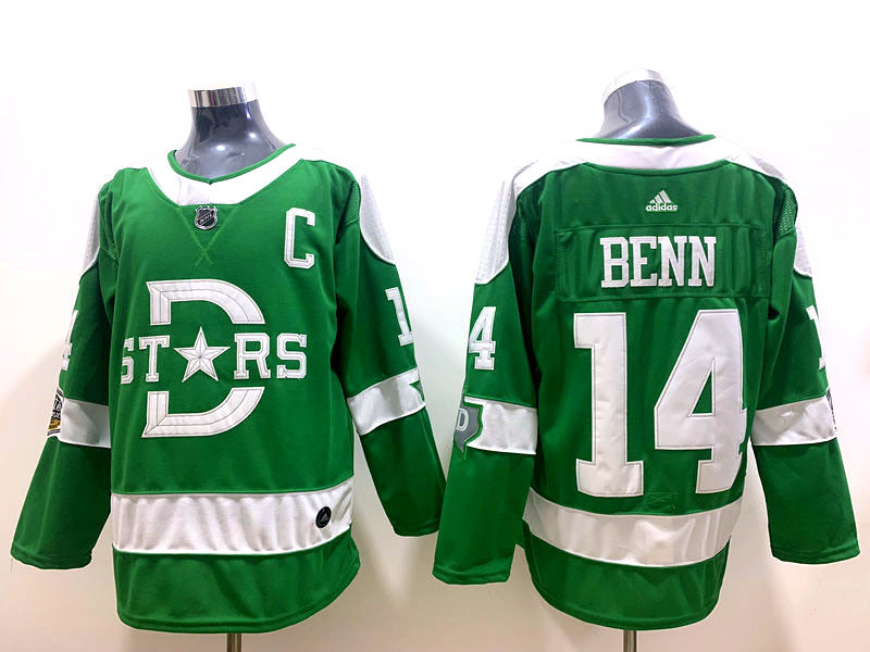 Stars 14 Jamie Benn Green 2020 Winter Classic Adidas Jersey