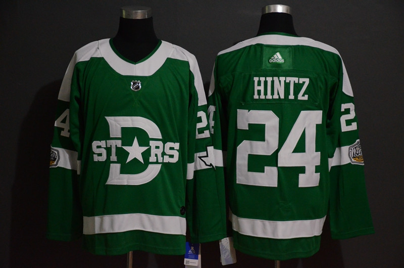 Stars 24 Roope Hintz Green 2020 Winter Classic Adidas Jersey