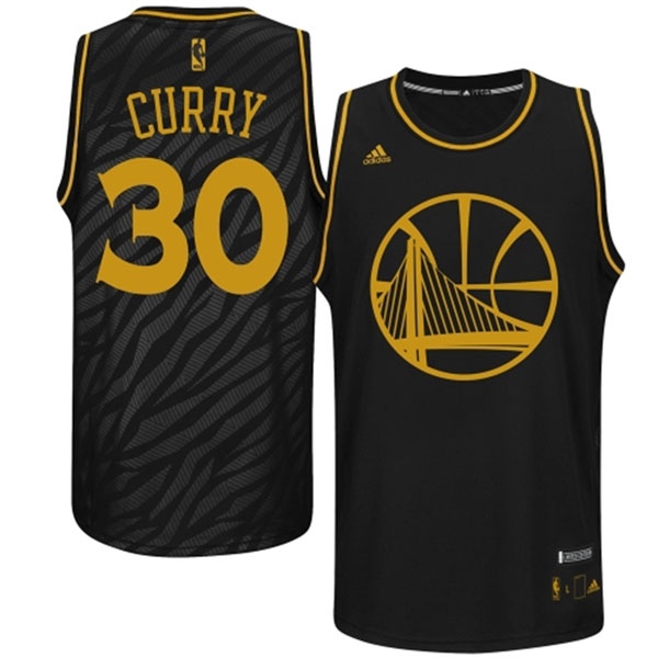 Golden State Warriors #30 Stephen Curry Precious Metals Fashion Swingman Limited Edition Black Jersey