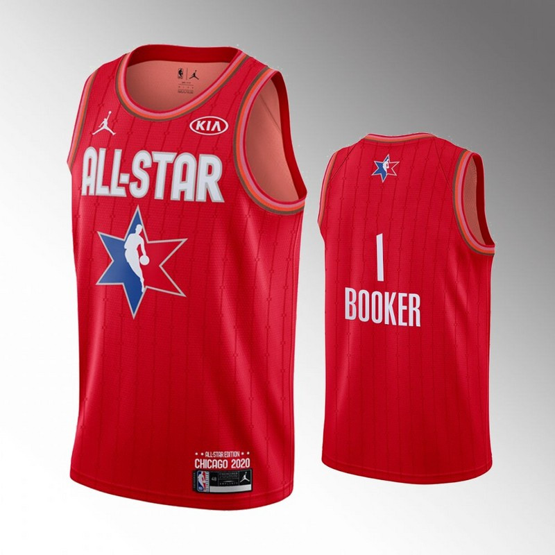 Suns 1 Devin Booker Red 2020 NBA All Star Jordan Brand Swingman Jersey